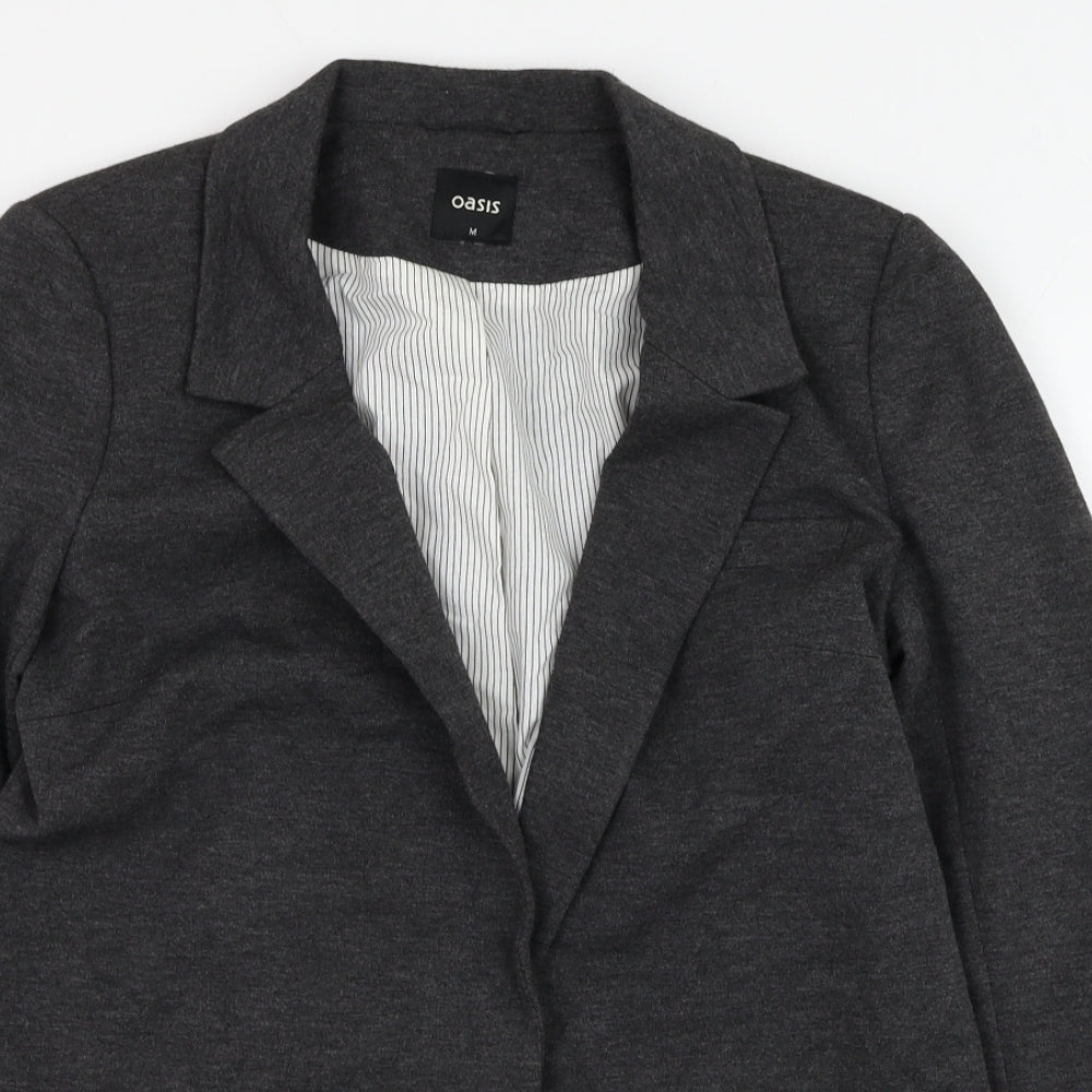 Oasis Womens Grey Jacket Blazer Size M Button
