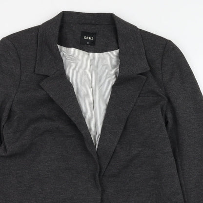 Oasis Womens Grey Jacket Blazer Size M Button