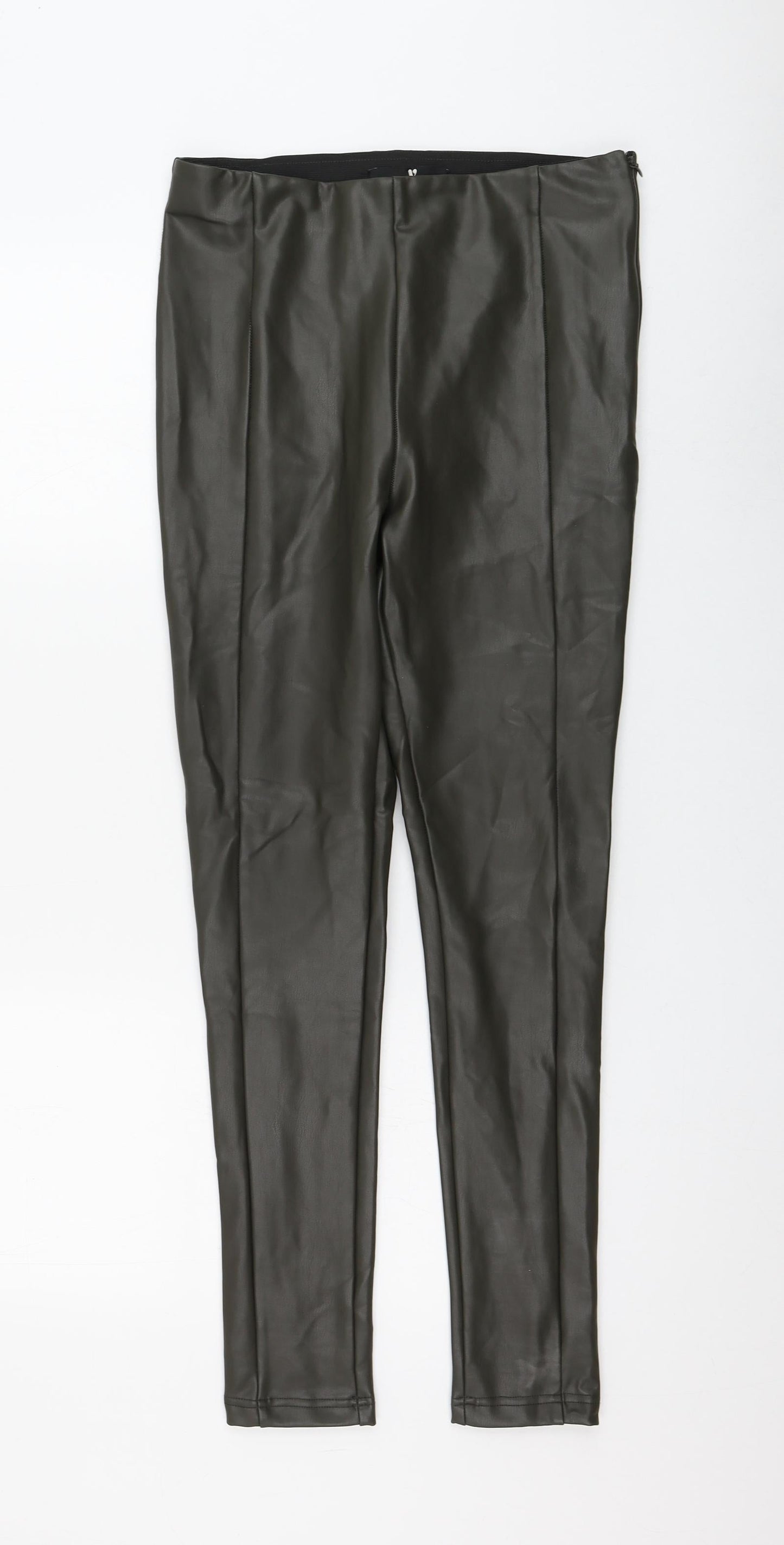Very Womens Green Polyester Capri Leggings Size 12 L28 in