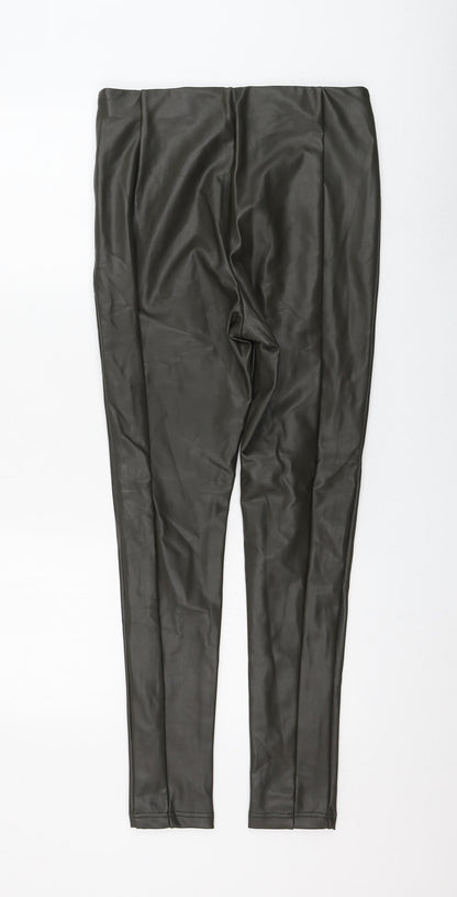 Very Womens Green Polyester Capri Leggings Size 12 L28 in