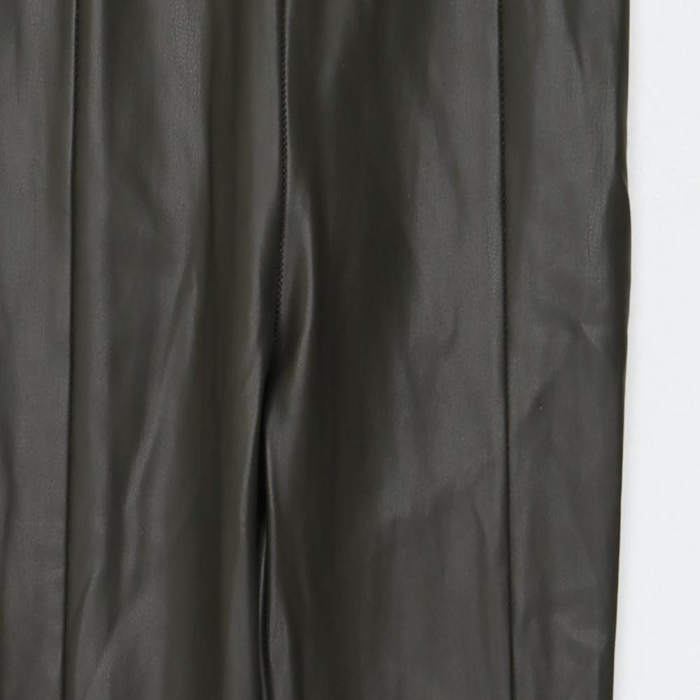 Very Womens Green Polyester Capri Leggings Size 12 L28 in