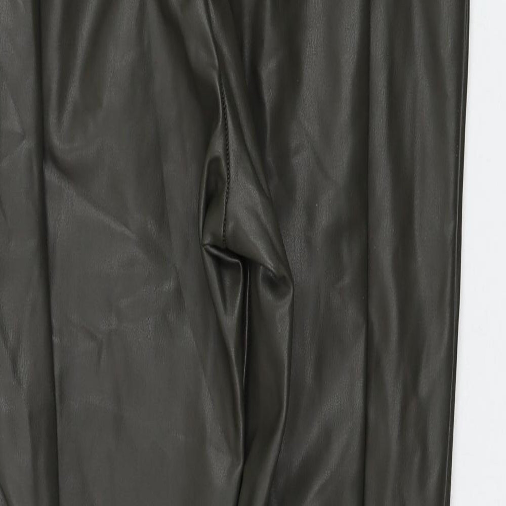 Very Womens Green Polyester Capri Leggings Size 12 L28 in
