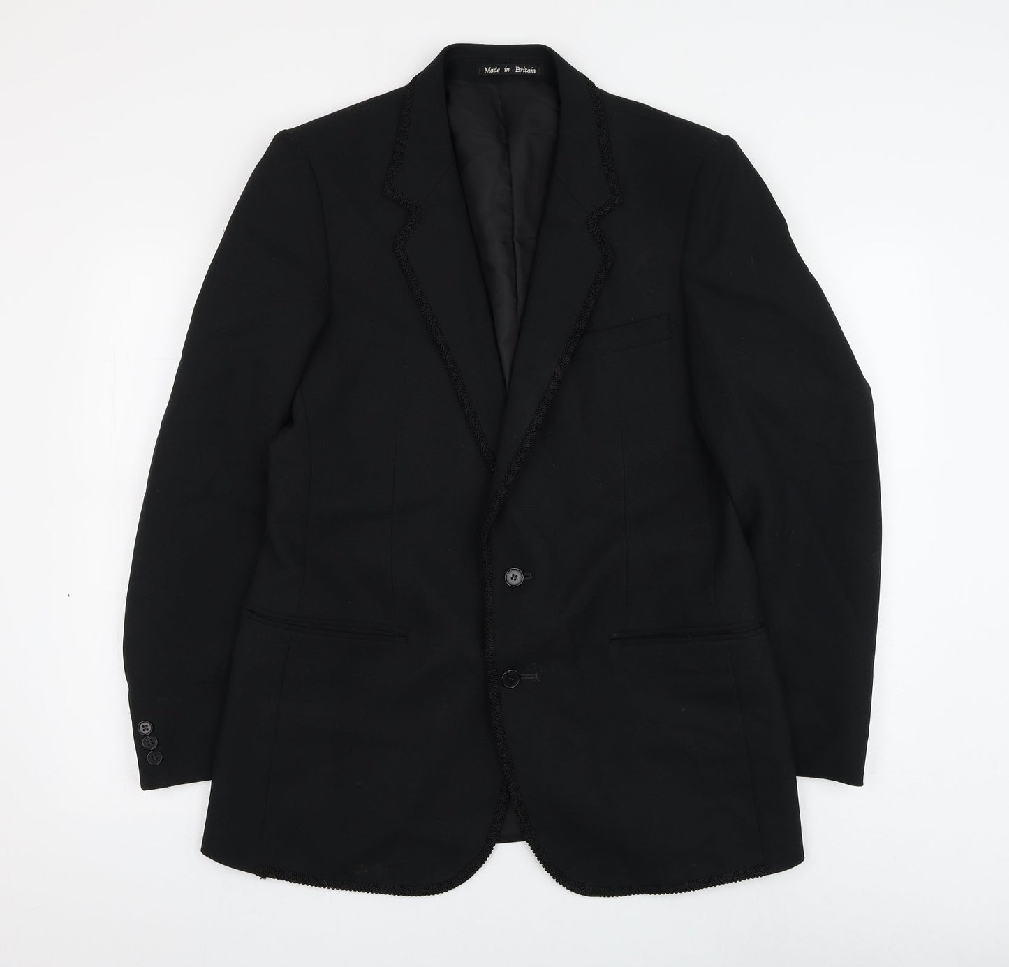 Mens UK Size 38 Grendale Regular Black Suit Jacket