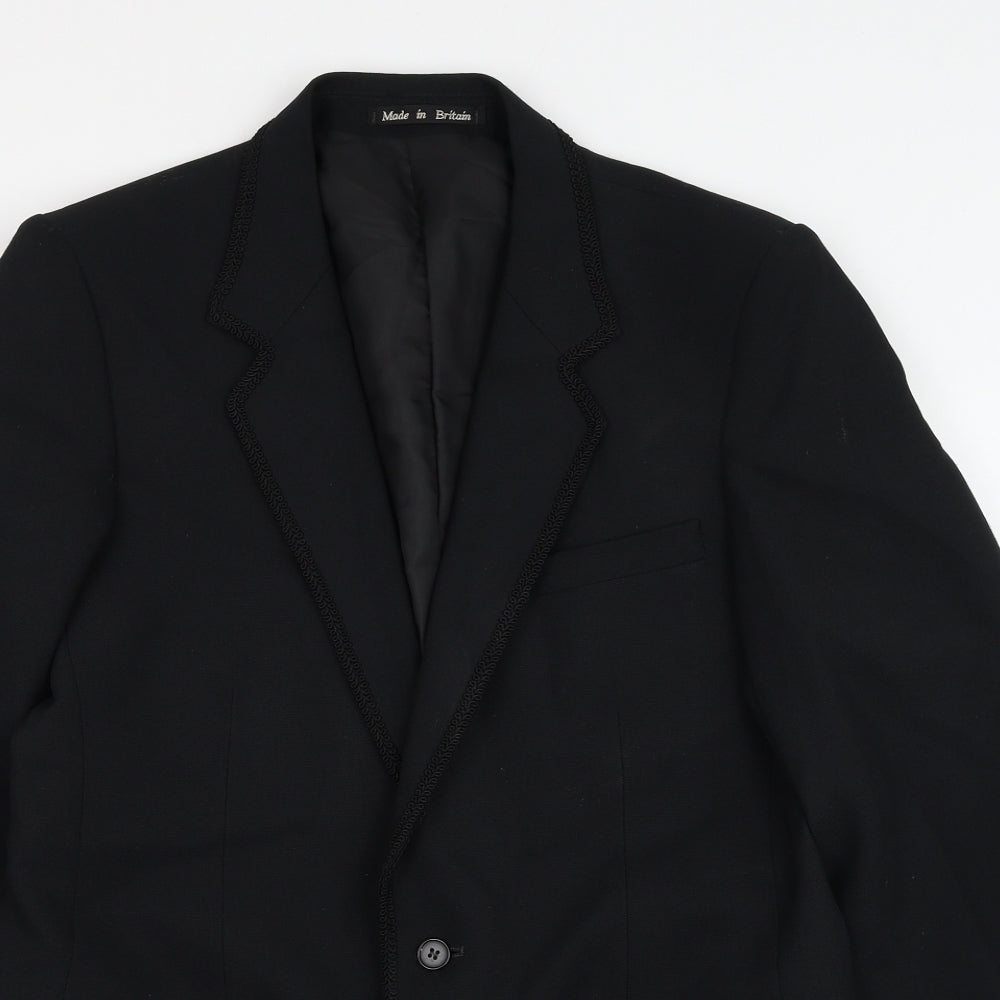 Mens UK Size 38 Grendale Regular Black Suit Jacket