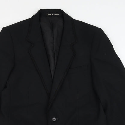 Mens UK Size 38 Grendale Regular Black Suit Jacket