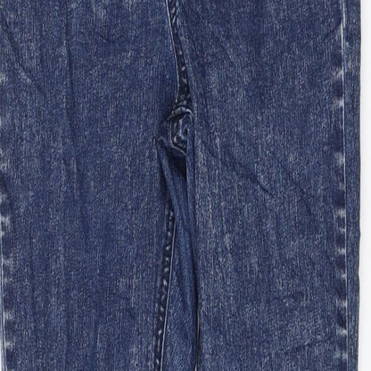 George Womens Blue Cotton Skinny Jeans Size 8 L28 in Regular Zip