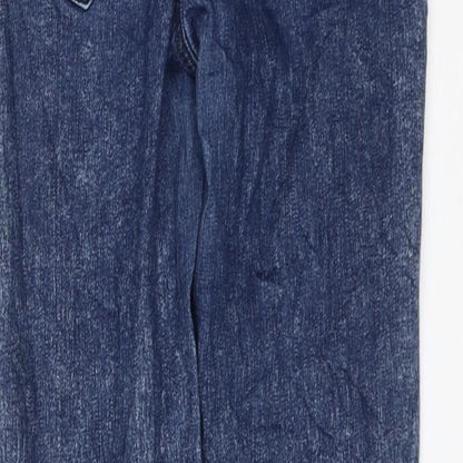 George Womens Blue Cotton Skinny Jeans Size 8 L28 in Regular Zip
