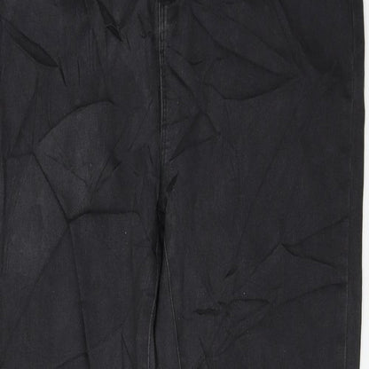 Very Womens Black Cotton Skinny Jeans Size 12 L29 in Regular Zip