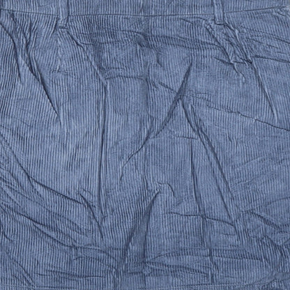 TU Womens Blue Cotton A-Line Skirt Size 10 Zip