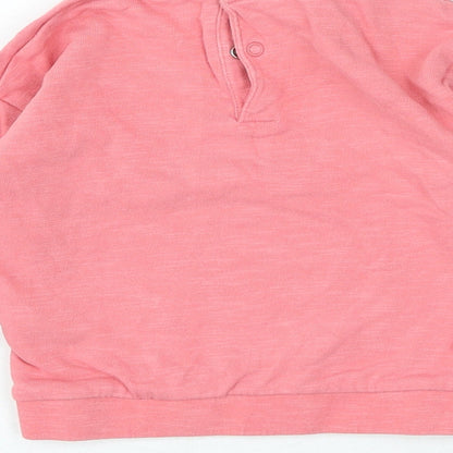 Marks and Spencer Girls Pink Cotton Pullover Jumper Size 6-9 Months Snap - Summer Snoopy