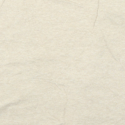 George Womens Beige V-Neck Cotton Cardigan Jumper Size 10