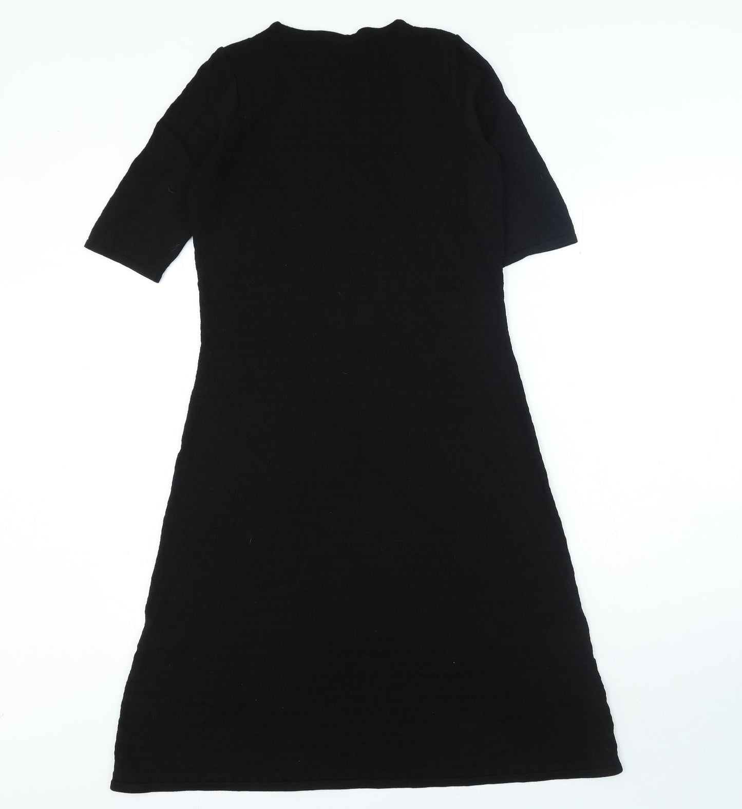 Per Una Womens Black Viscose A-Line Size 10 Round Neck Pullover