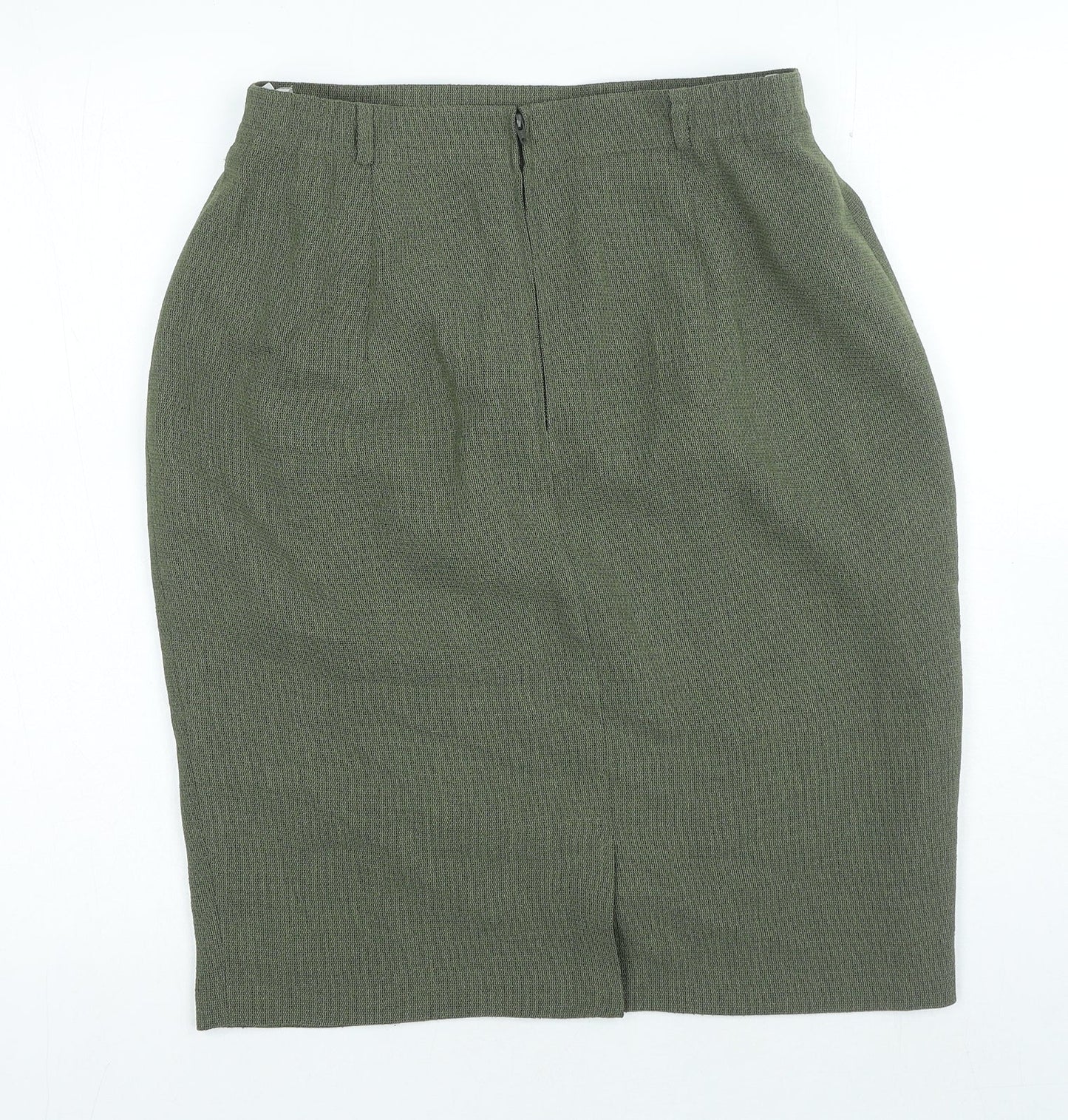 Gerry Weber Womens Green Polyester Straight & Pencil Skirt Size 14 Zip