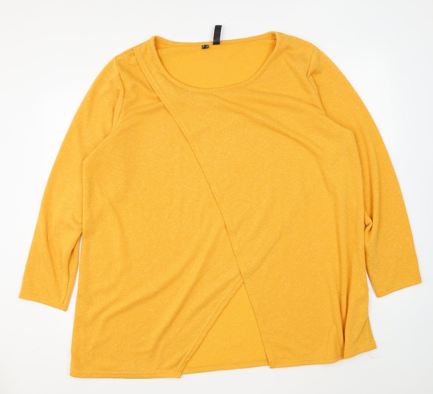 Rainbow Womens Yellow Polyester Pullover Sweatshirt Size XL Pullover
