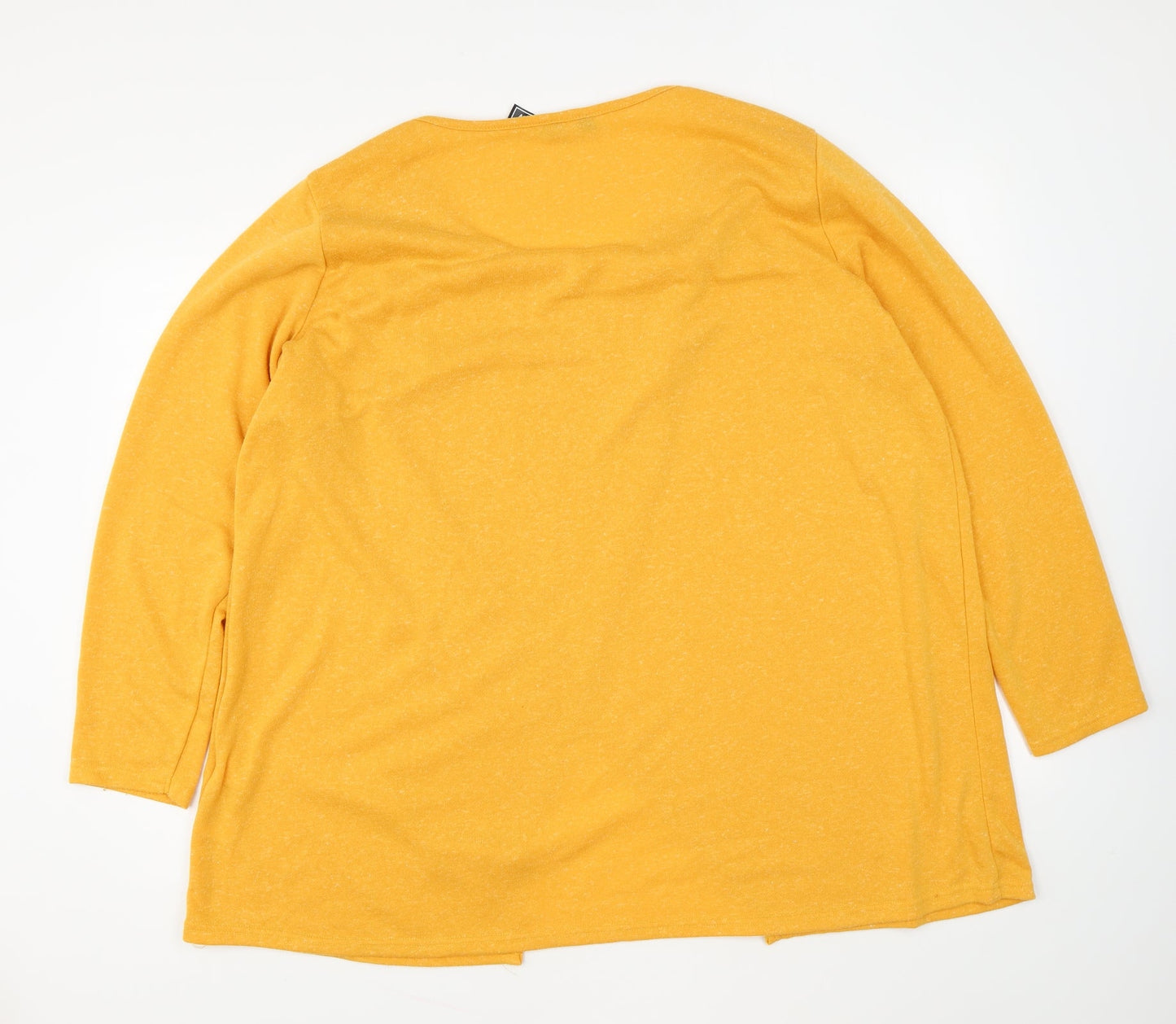 Rainbow Womens Yellow Polyester Pullover Sweatshirt Size XL Pullover