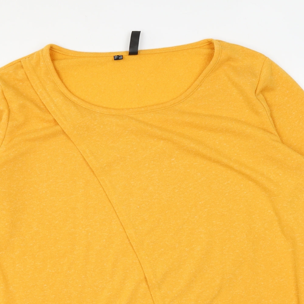 Rainbow Womens Yellow Polyester Pullover Sweatshirt Size XL Pullover