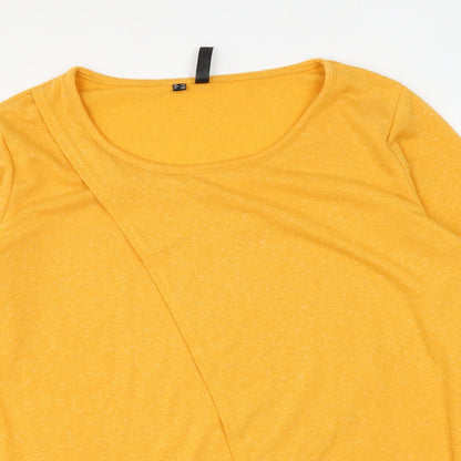 Rainbow Womens Yellow Polyester Pullover Sweatshirt Size XL Pullover
