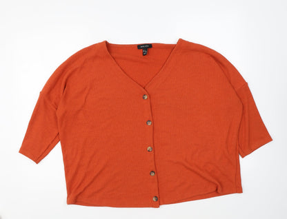 Womens UK Size L New Look Orange Pullover Jumper