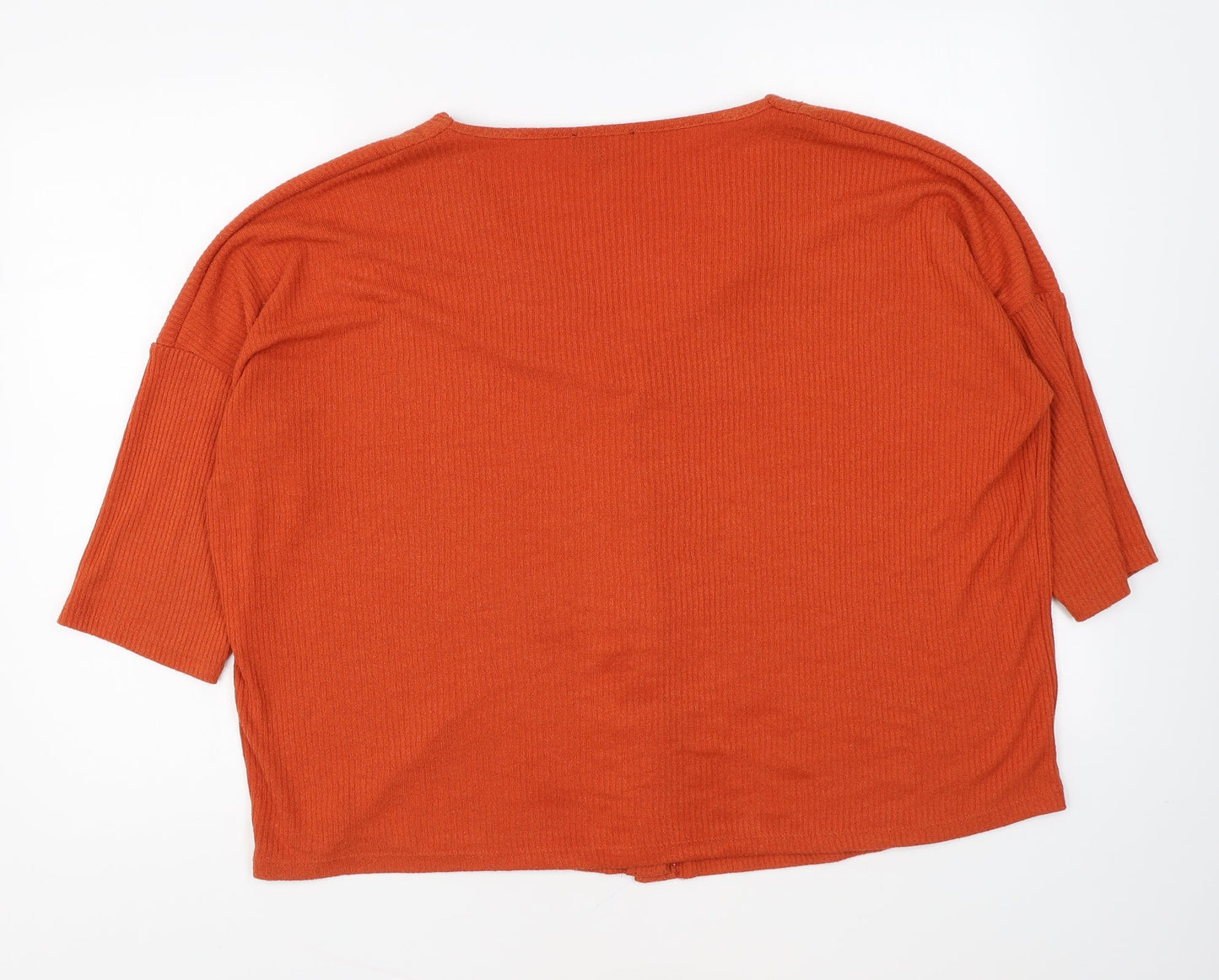 Womens UK Size L New Look Orange Pullover Jumper