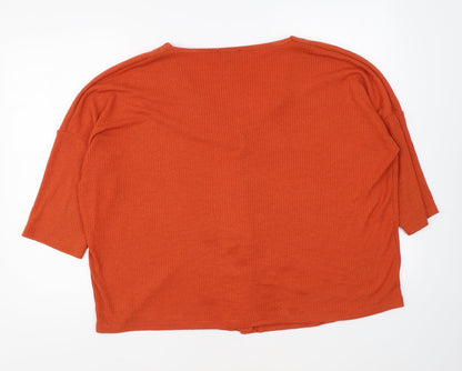 Womens UK Size L New Look Orange Pullover Jumper