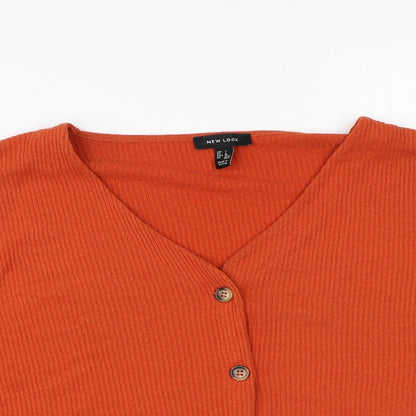 Womens UK Size L New Look Orange Pullover Jumper