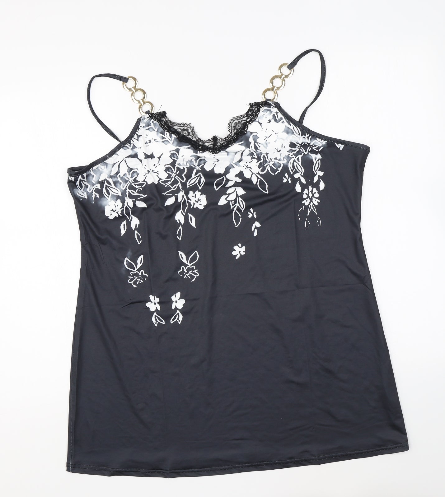 Womens UK Size 2XL Preworn Grey Camisole Blouse