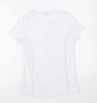 Womens UK Size S Anna Rose White Basic T-Shirt