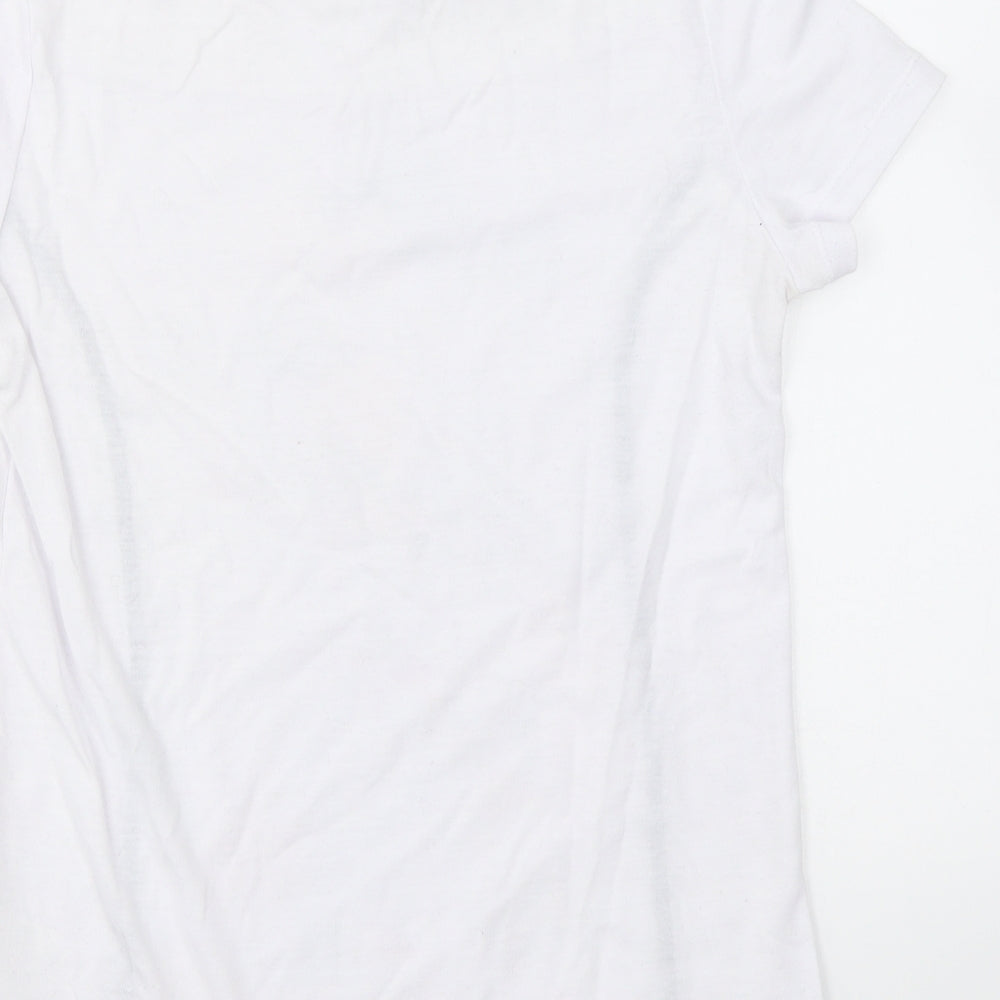 Womens UK Size S Anna Rose White Basic T-Shirt