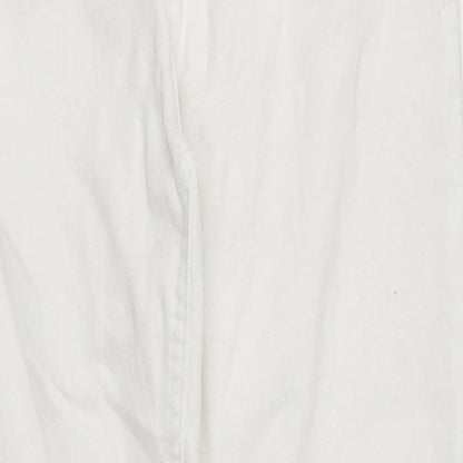 New Look Womens White Cotton Skinny Jeans Size 8 L25 in Regular Zip - Super Skinny