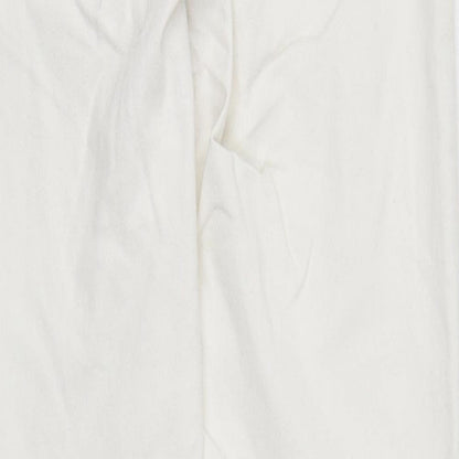 New Look Womens White Cotton Skinny Jeans Size 8 L25 in Regular Zip - Super Skinny