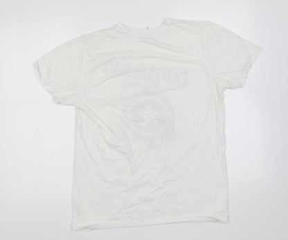 Mens UK Size M Gildan White  T-Shirt