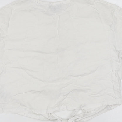 Womens UK Size S Wednesday's Girl White Basic T-Shirt