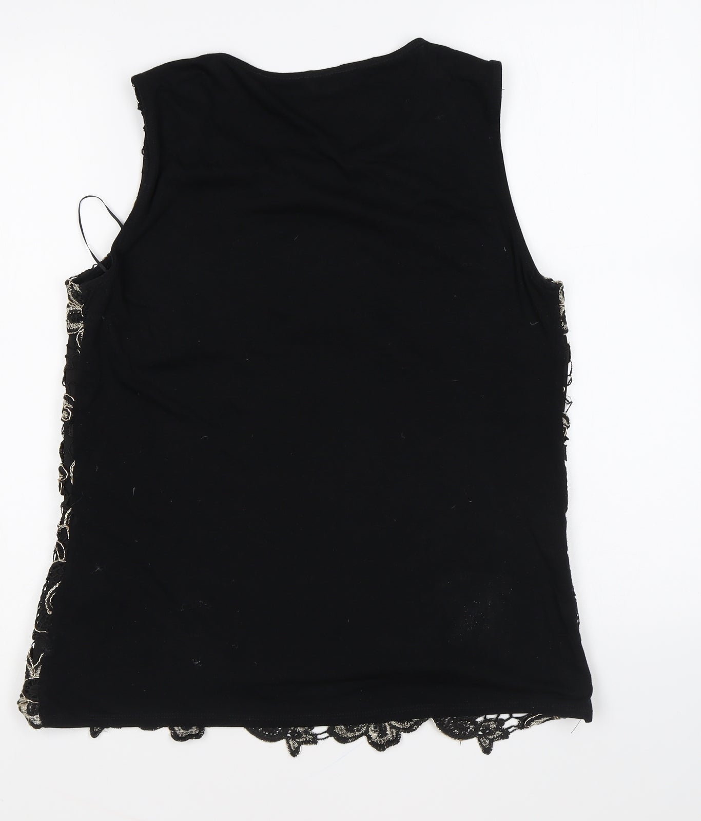 F&F Womens Multicoloured Floral Polyester Basic Tank Size 10 Round Neck