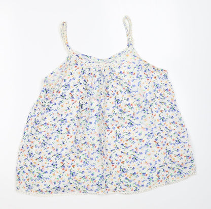 Womens UK Size 8 Peacocks Multicoloured Camisole Blouse