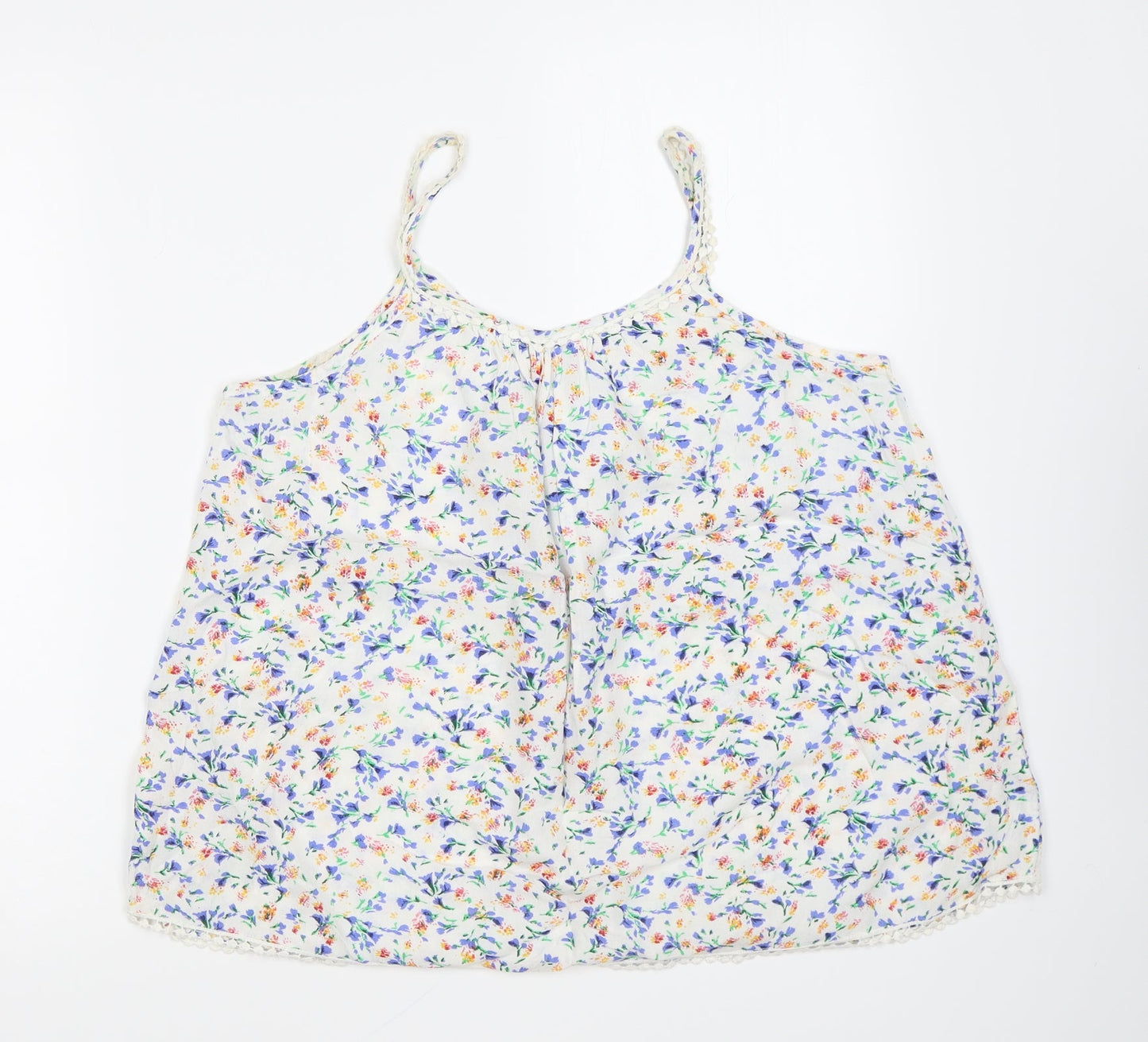 Womens UK Size 8 Peacocks Multicoloured Camisole Blouse