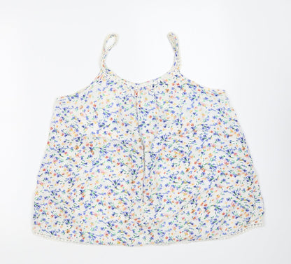 Womens UK Size 8 Peacocks Multicoloured Camisole Blouse