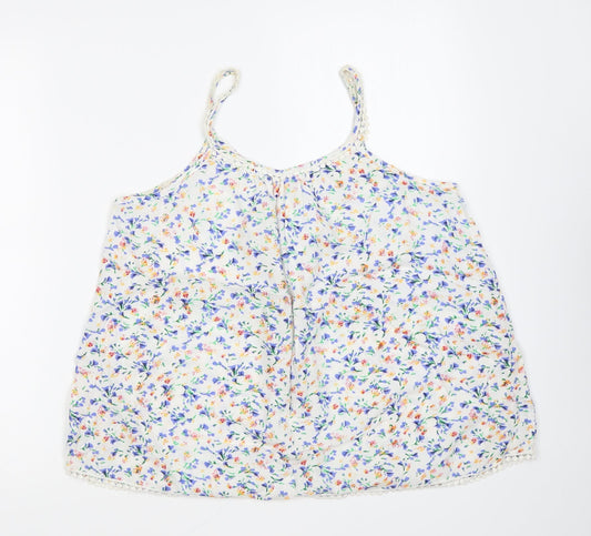 Womens UK Size 8 Peacocks Multicoloured Camisole Blouse