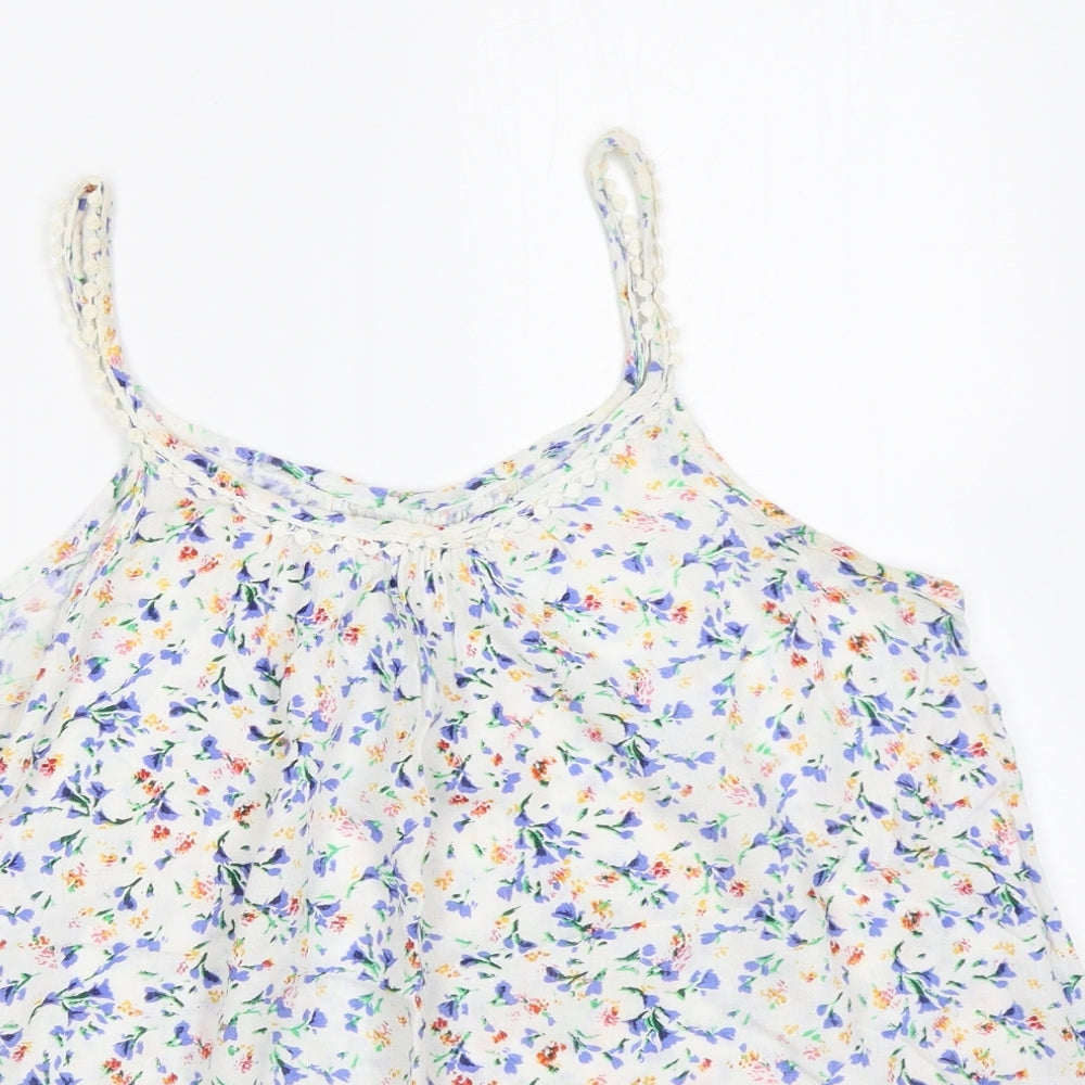 Womens UK Size 8 Peacocks Multicoloured Camisole Blouse