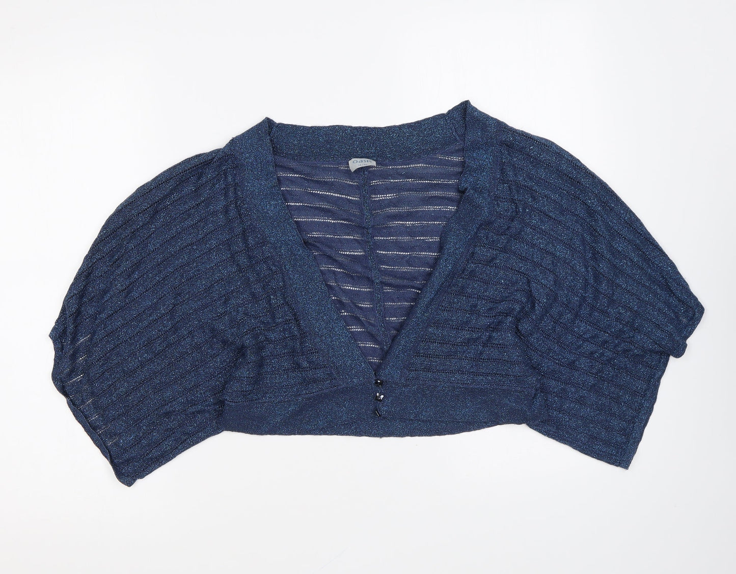 Womens UK Size 14 Oasis Blue Cardigan Jumper