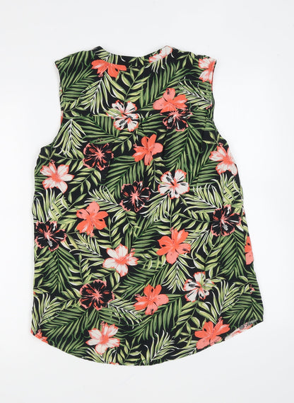Womens UK Size 12 Peacocks Multicoloured Basic Tank