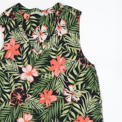 Womens UK Size 12 Peacocks Multicoloured Basic Tank