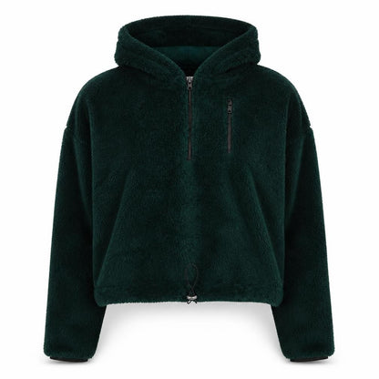 Topshop Womens Green Polyester Pullover Hoodie Size 6 Zip