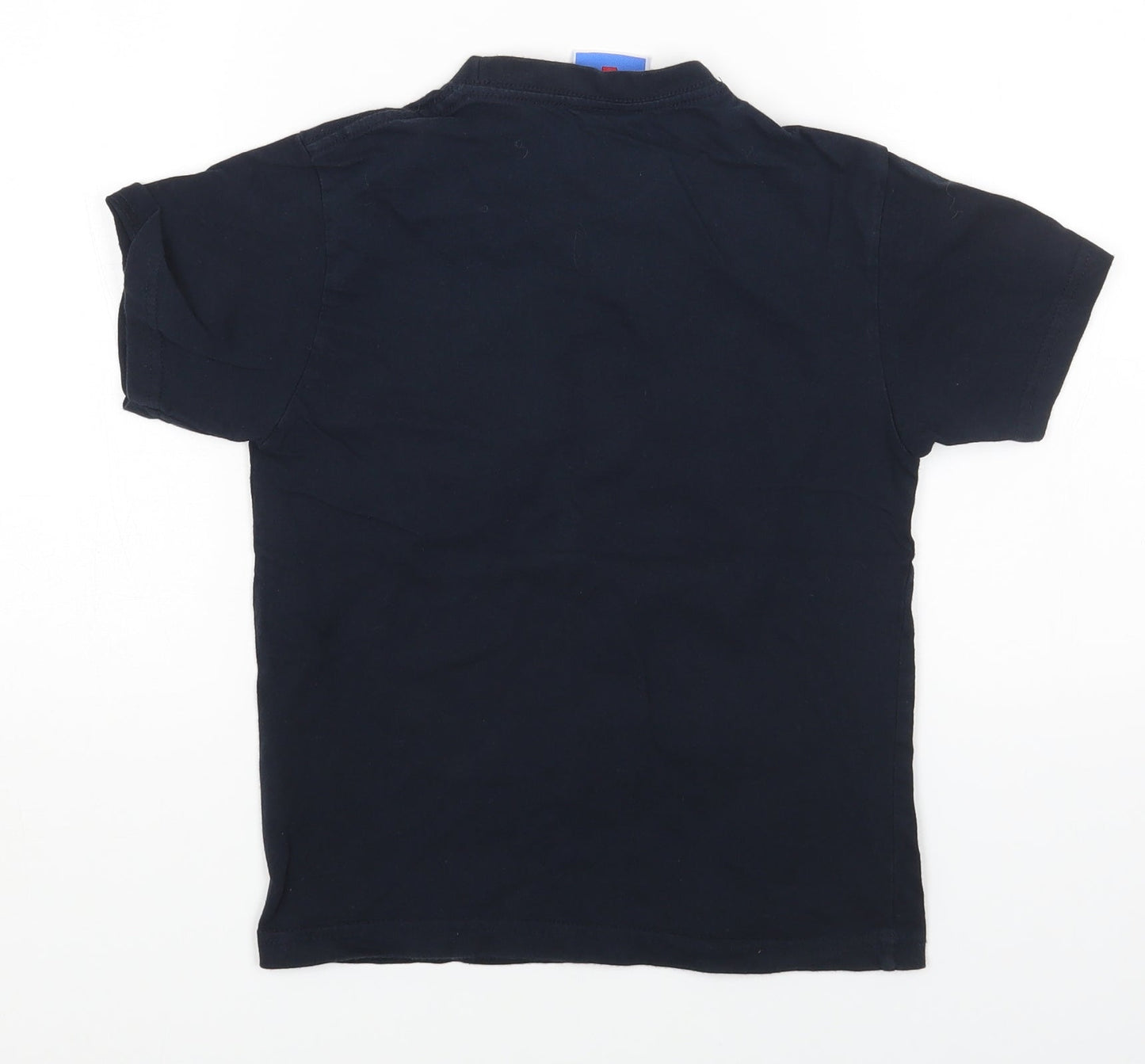 SAFON Boys Blue Cotton Pullover T-Shirt Size 8 Years Round Neck Pullover - Scotland Cow