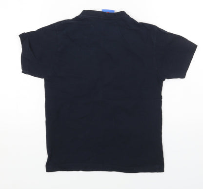 SAFON Boys Blue Cotton Pullover T-Shirt Size 8 Years Round Neck Pullover - Scotland Cow