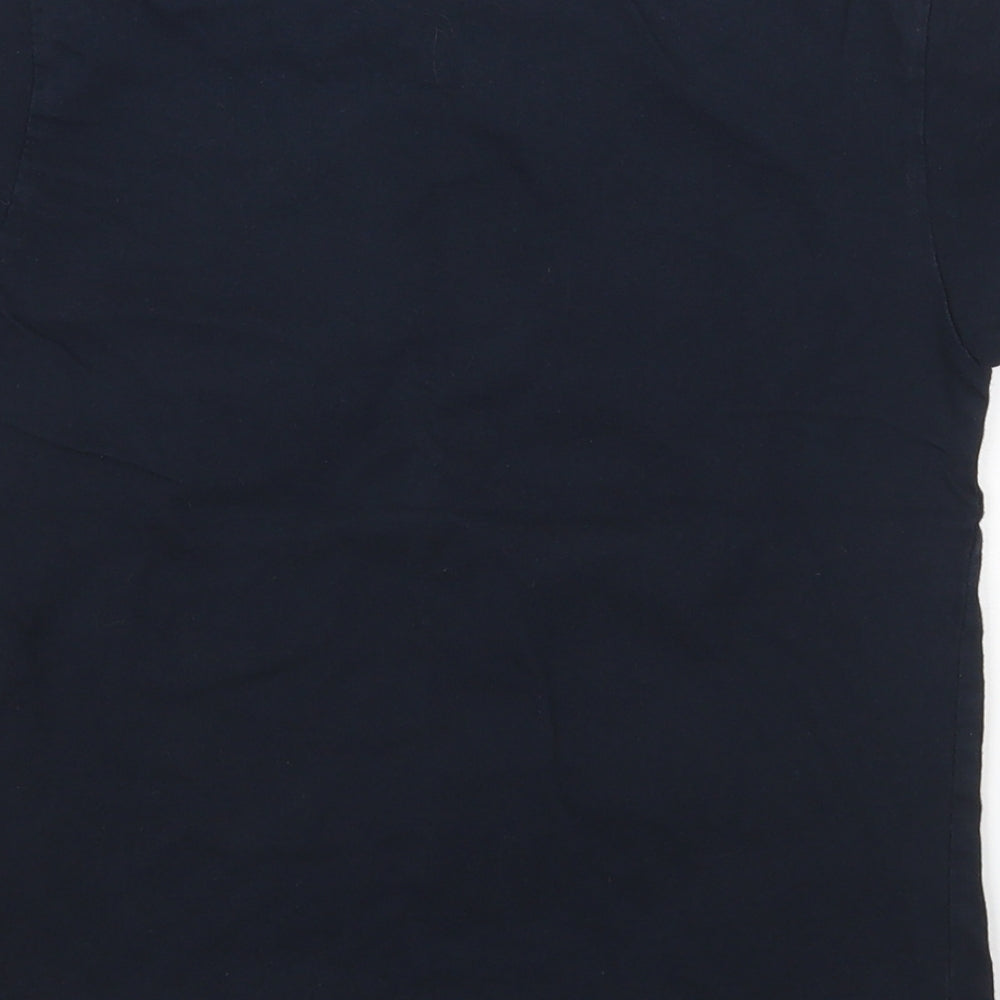 SAFON Boys Blue Cotton Pullover T-Shirt Size 8 Years Round Neck Pullover - Scotland Cow