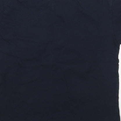 SAFON Boys Blue Cotton Pullover T-Shirt Size 8 Years Round Neck Pullover - Scotland Cow
