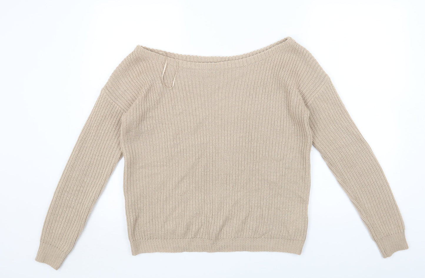 Womens UK Size S Missguided Beige Pullover Jumper