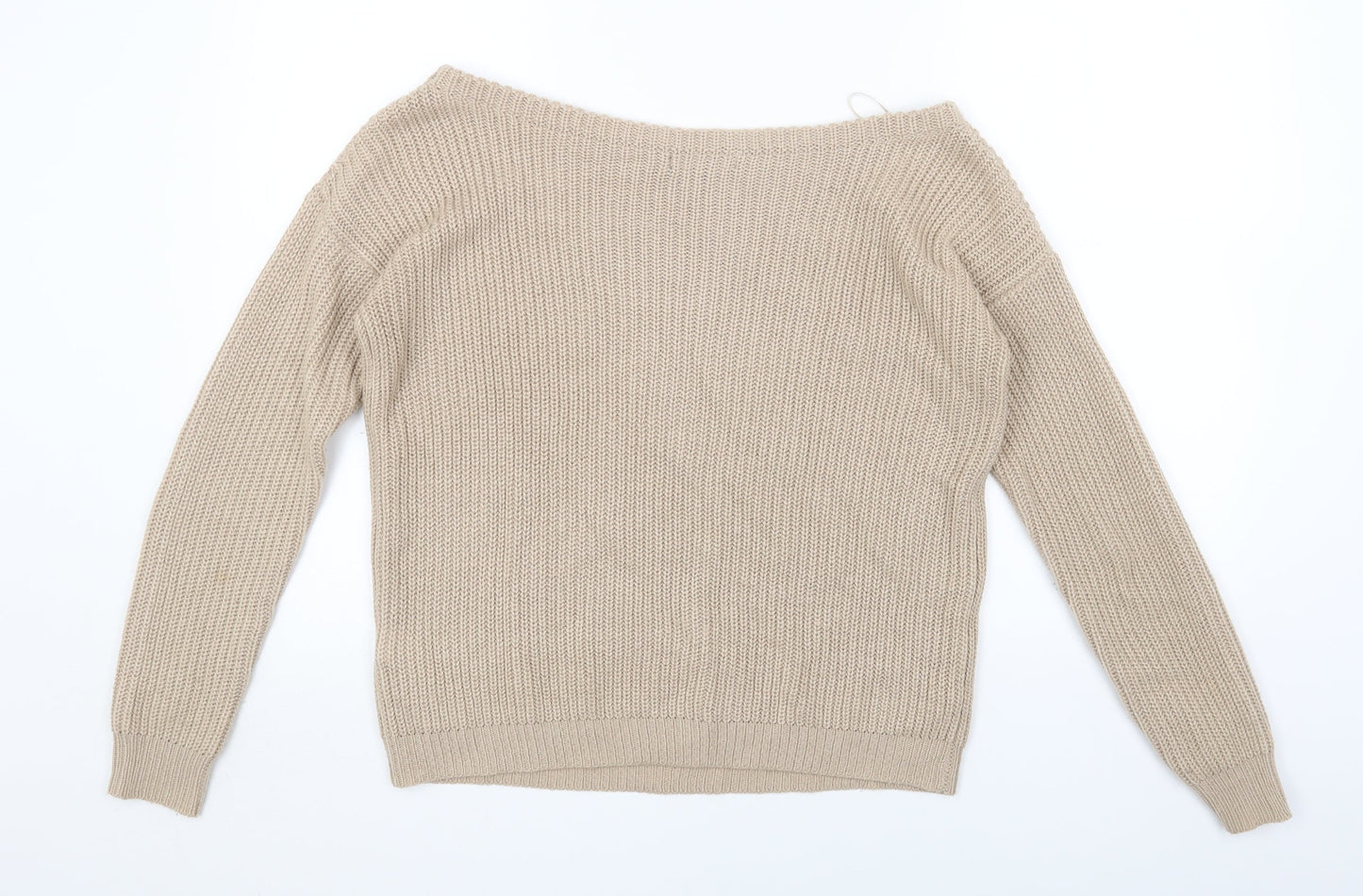Womens UK Size S Missguided Beige Pullover Jumper