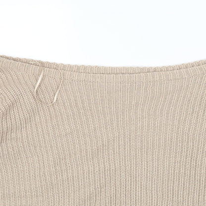 Womens UK Size S Missguided Beige Pullover Jumper