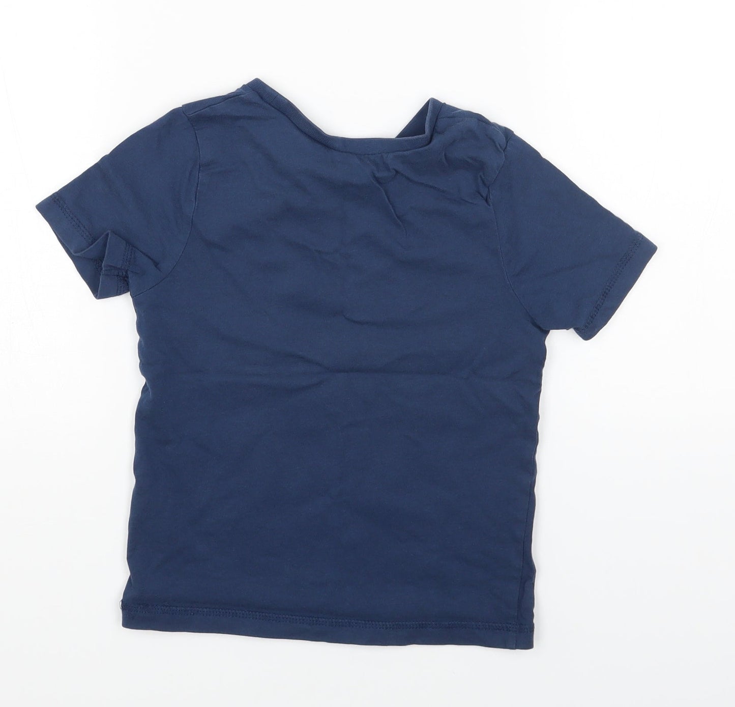 George Boys Blue Geometric Cotton Pullover T-Shirt Size 5 Years Round Neck Pullover - Surf Vibes